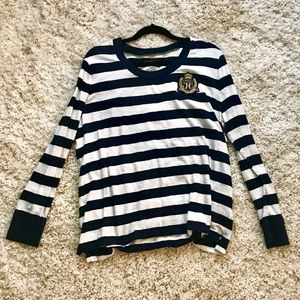 Tommy Hilfiger Long Sleeve Navy & White Shirt XXL
